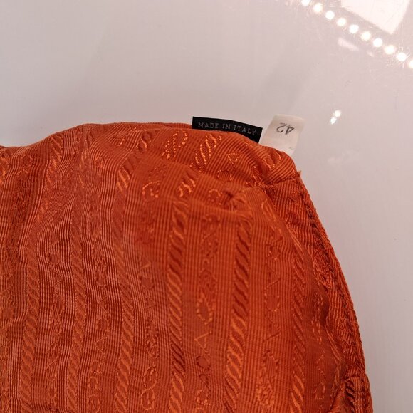 Vintage Prada Mini Wristlet Handbag Clutch White, Orange, Blue, Tropical Floral - Picture 12 of 14